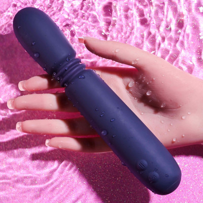 Foto 6 do produto Vibrador Personal Recarregável em Silicone com 2 Motores, 10 Modos de Vibração e 3 Velocidades de Movimento Vai e Vem - Evolved Handy Thruster | 15,5 x 3,5 cm