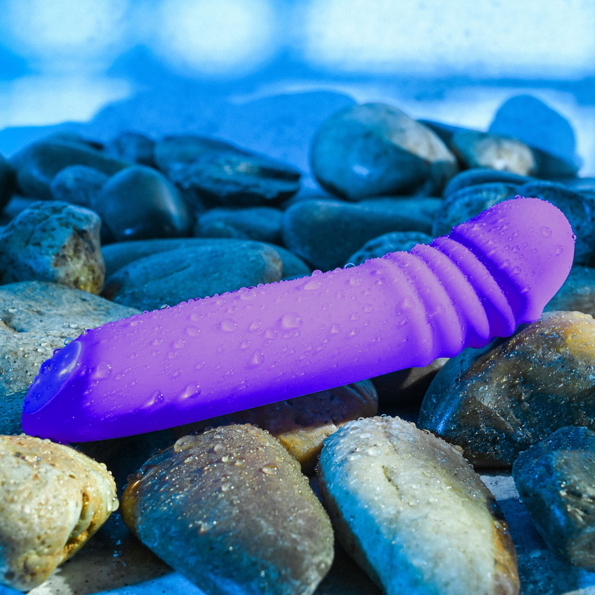 Vibrador Ponto G Recarregável com Texturas Anelares, 7 Modos de Vibração e Luz de LED - Evolved The G-Rave | 10 x 3,2 cm - 2