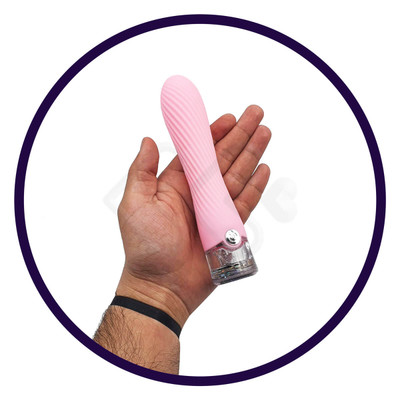 Vibrador Personal Recarregável com Texturas em Espiral, 10 Modos de Vibração e Luz de LED - Evolved Sparkle | 11,4 x 3,5 cm