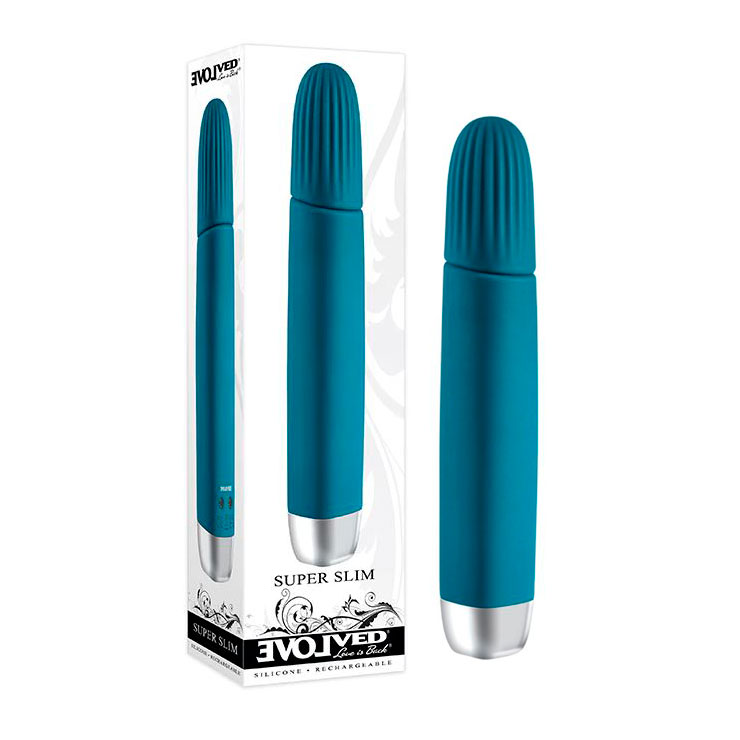 Vibrador Personal em Silicone com Ponta Arredondada Texturizada, 12 Modos de Vibração e Carregamento Via Cabo USB Magnético - Evolved Super Slim | 15,5 x 3,2 cm - 7