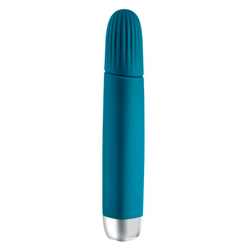 Vibrador Personal em Silicone com Ponta Arredondada Texturizada, 12 Modos de Vibração e Carregamento Via Cabo USB Magnético - Evolved Super Slim | 15,5 x 3,2 cm - 6