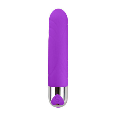 Foto 1 do produto Vibrador Personal em Silicone com Textura Anelar, 12 Modos de Vibração e Recarregável - YouVibe G-Spot Vibrator | 10 x 2,4 cm  | Cor: Roxo