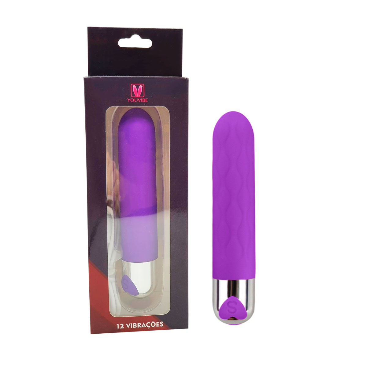 Vibrador Personal em Silicone com Textura em Ondas, Recarregável e 12 Modos de Vibração - You Vibe G-Spot Vibrator - 10 x 2,5 cm | Disponível em 2 Cores - 2