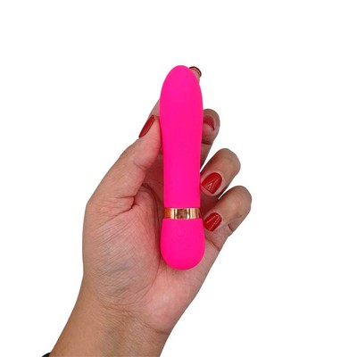 Vibrador Personal em Silicone com Vibração 10 Modos de Vibração e Carregamento Via Cabo USB - Goody Vibes Whole | 8,5 x 2,4 cm | Disponível em 2 Cores
