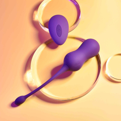 Vibrador para Pompoar Recarregável, em Silicone com 10 Modos de Vibrações e Controle Remoto Sem Fio - Evolved PlayBoy Pleasure Double Time | 6,8 x 3,3 cm