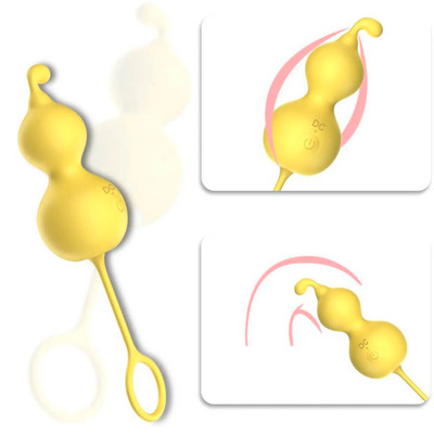 Foto 2 do produto Vibrador para Pompoarismo em Silicone com 10 Modos de Vibração, Aquecimento e Recarregável Via Cabo USB - Lilo We Love Mini Gourd | 8,5 x 3,9 cm