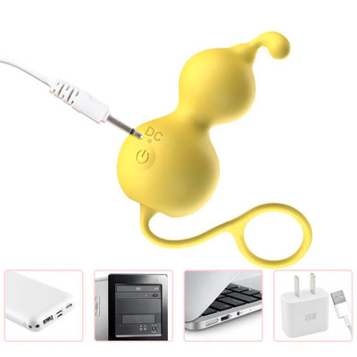 Foto 4 do produto Vibrador para Pompoarismo em Silicone com 10 Modos de Vibração, Aquecimento e Recarregável Via Cabo USB - Lilo We Love Mini Gourd | 8,5 x 3,9 cm