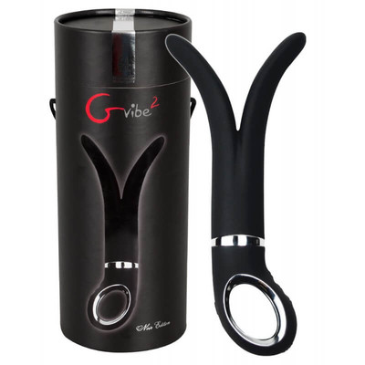 Foto 1 do produto Vibrador Ponta Dupla Recarregável em Silicone com 6 Modos de Vibrações, à Prova D'água - G Vibe 2 - 23,5 x 3,5 cm | Disponível em 3 cores