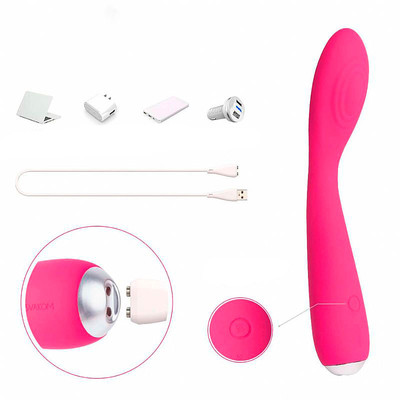 Foto 4 do produto Vibrador com Ponta Estimuladora para Clitóris e Ponto G, 5 Modos de Vibração, 5 Intensidades e Recarregável - Svakom Iris | 18,5 x 2,9 cm