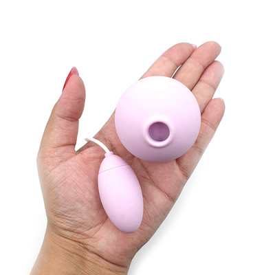Vibrador de Ponto G com 10 Modos de Vibração e Massageador de Clitóris com 3 Modos de Sucção, Recarregável - Dream Lover Moon | 5,4 x 5,4 cm