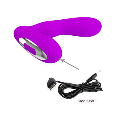 Foto 6 do produto Vibrador de Ponto G em Silicone com 12 Modos de Pulsação Potentes e Recarregável - Pretty Love Piper | 9,6 x 3,5 cm