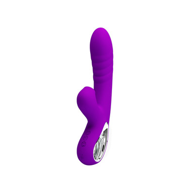 Foto 2 do produto Vibrador de Ponto G com 12 Modos de Vibração, Estimulador Clitoriano com 4 Modos de Pulsação e Recarregável - Pretty Love Jersey | 12,6 x 3,6 cm