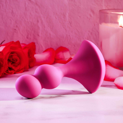 Foto 4 do produto Vibrador de Ponto G com 2 Esferas em Silicone, 7 Modos de Vibração, 5 Tipos de Rotação e Recarregável- Gender X Ball Game | 13,4 x 3,5 cm