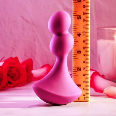 Foto 6 do produto Vibrador de Ponto G com 2 Esferas em Silicone, 7 Modos de Vibração, 5 Tipos de Rotação e Recarregável- Gender X Ball Game | 13,4 x 3,5 cm