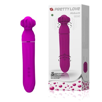 Vibrador Ponto G com 4 Modos de Rotação e 12 Modos de Vibração - Pretty Love Abbott | 19 x 4 cm | Cor: Roxo