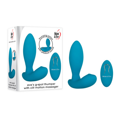 Vibrador de Ponto G com 7 Modos Pulsantes, Estimulador de Clitóris com Esferas Estimuladoras e Controle Remoto Sem Fio - Adam & Eve Eve's G-Spot Thumper With Clit Motion Massager