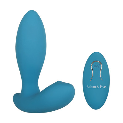 Foto 7 do produto Vibrador de Ponto G com 7 Modos Pulsantes, Estimulador de Clitóris com Esferas Estimuladoras e Controle Remoto Sem Fio - Adam & Eve Eve's G-Spot Thumper With Clit Motion Massager