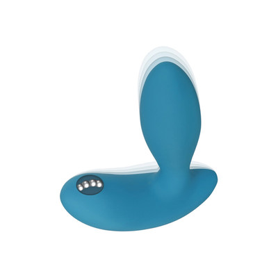 Foto 6 do produto Vibrador de Ponto G com 7 Modos Pulsantes, Estimulador de Clitóris com Esferas Estimuladoras e Controle Remoto Sem Fio - Adam & Eve Eve's G-Spot Thumper With Clit Motion Massager