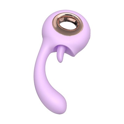 Foto 2 do produto Vibrador de Ponto G Com 9 Modos de Vibração e Língua Estimuladora Com 9 Movimentos, Recarregável - S-Hande Woo | 11,5 x 2,9 cm