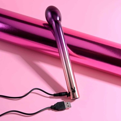 Foto 4 do produto Vibrador de Ponto G em ABS, 7 Modos de Vibração e Carregamento Via Cabo USB - Evolved Playboy Pleasure Afternoon Delight | 19,5 x 3,5 cm