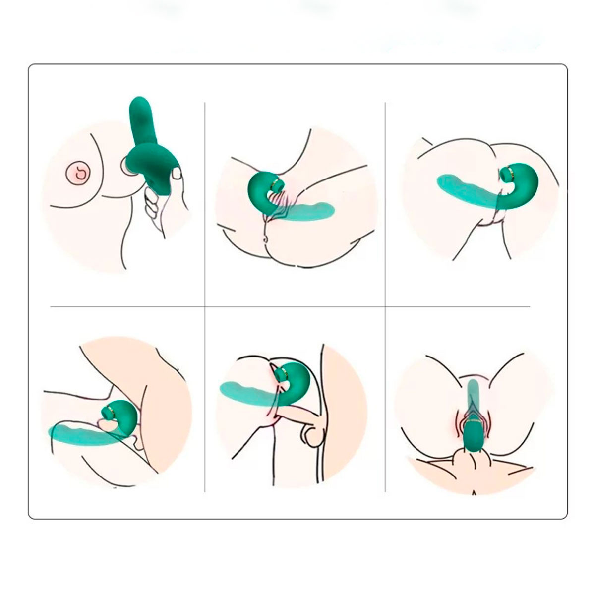 Vibrador de Ponto G e Clitóris Recarregável com 10 Modos de Vibrações, 5 Modos de Pulsação e 5 Modos de Toque - Mappy Hour | 12,3 x 3,3 cm | Disponível em 2 Cores - 9