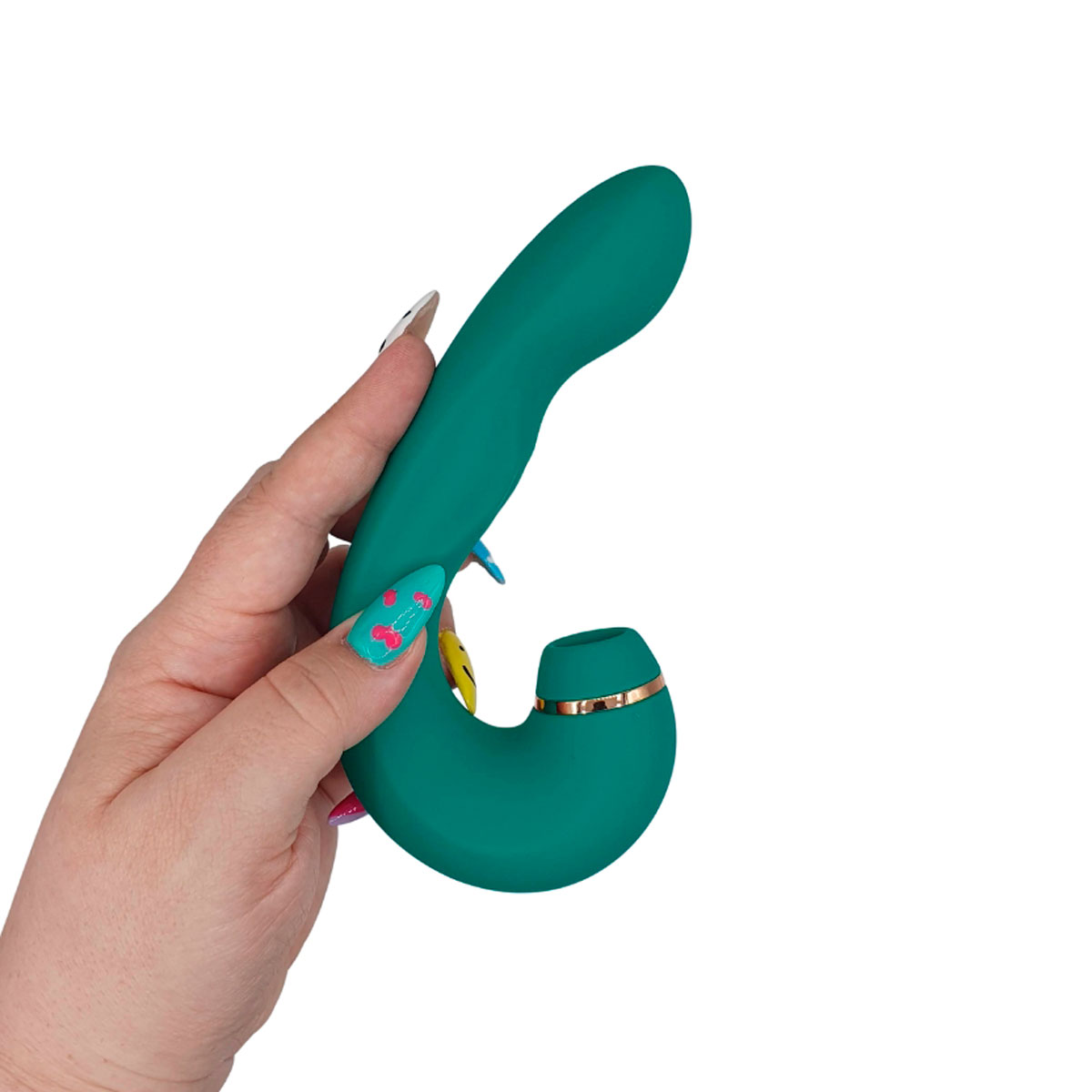Vibrador de Ponto G e Clitóris Recarregável com 10 Modos de Vibrações, 5 Modos de Pulsação e 5 Modos de Toque - Mappy Hour | 12,3 x 3,3 cm | Disponível em 2 Cores - 11