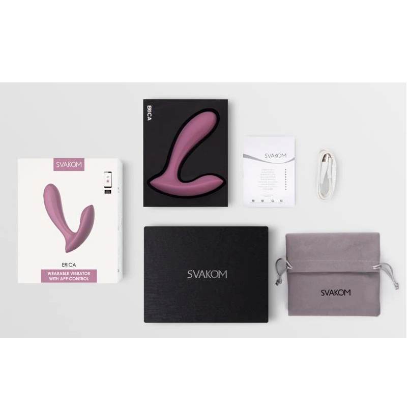 Vibrador de Ponto G e Clitóris com 11 Modos de Vibração, Aplicativo e Recarregável - Svakom Erica | 9,3 x 3 cm - 4