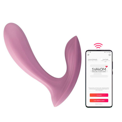Vibrador de Ponto G e Clitóris com 11 Modos de Vibração, Aplicativo e Recarregável - Svakom Erica | 9,3 x 3 cm