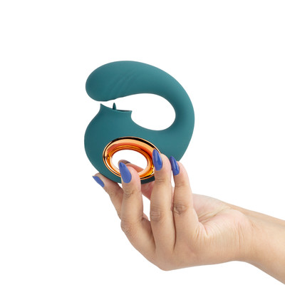 Foto 7 do produto Vibrador de Ponto G e Clitóris em Silicone com 12 Modos de Vibração, 12 Tipos de estimulação e Recarregável - Born To Feeling | 9 cm x 3,3 cm | Disponível em 2 Cores