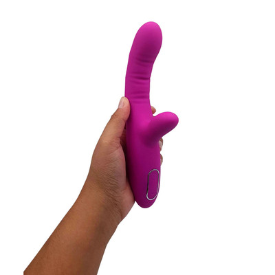 Vibrador de Ponto G e Clitóris com 12 Modos de Vibração, 4 Movimentos e Carregamento via Cabo USB - Pretty Love Angelique