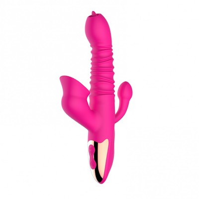 Foto 3 do produto Vibrador de Ponto G e Clitóris com Plug, 7 Modos de Vibração, Pulsações, Rotações e Função Aquecimento - Dibe | 13 x 3,5 cm