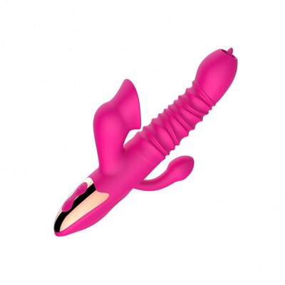 Foto 4 do produto Vibrador de Ponto G e Clitóris com Plug, 7 Modos de Vibração, Pulsações, Rotações e Função Aquecimento - Dibe | 13 x 3,5 cm