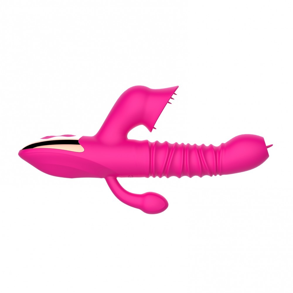 Vibrador de Ponto G e Clitóris com Plug, 7 Modos de Vibração, Pulsações, Rotações e Função Aquecimento - Dibe | 13 x 3,5 cm - 7