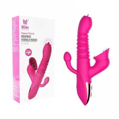 Foto 8 do produto Vibrador de Ponto G e Clitóris com Plug, 7 Modos de Vibração, Pulsações, Rotações e Função Aquecimento - Dibe | 13 x 3,5 cm