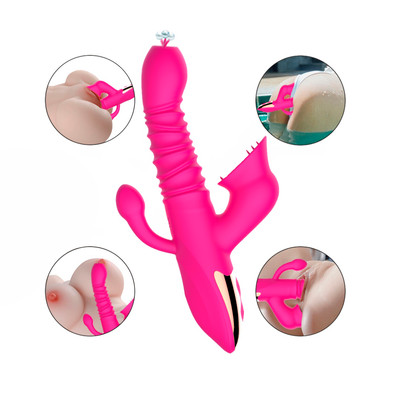 Foto 10 do produto Vibrador de Ponto G e Clitóris com Plug, 7 Modos de Vibração, Pulsações, Rotações e Função Aquecimento - Dibe | 13 x 3,5 cm