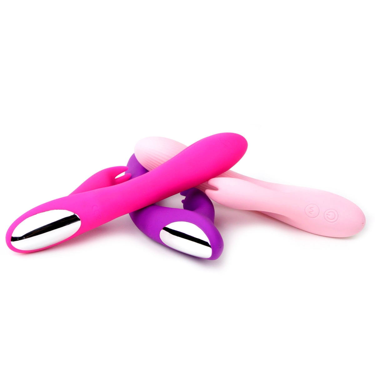 Vibrador de Ponto G e Clitóris Articulado em Silicone com Texturas Anelares, 6 Modos de Vibração e Recarregável - Topo Toys Enjoy Bonnie | 12,5 x 3,6 cm | Disponível em 3 Cores - 2