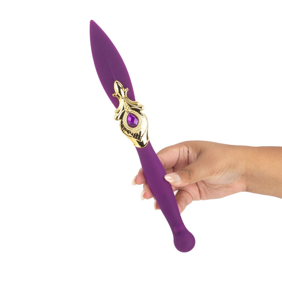 Vibrador de Ponto G e Clitóris em Forma de Pena, Feito em Silicone com 9 Modos de Vibração, 2 Motores e Carregamento via Cabo USB - S-Hande Whisper | Disponível em 2 Cores - 10