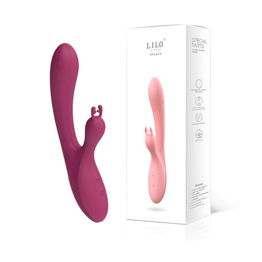 Vibrador de Ponto G e Clitóris em Formato Alce com 10 Modos de Vibração e Recarregável - Lilo We Love Double Bunny | 12,3 x 3,5 cm | Disponível em 2 Cores - 5