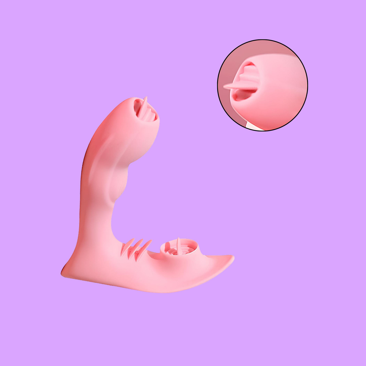 Vibrador de Ponto G e Clitóris com Língua Estimuladora, 9 Modos de Vibração e Controle Via Aplicativo - Wearable Vibrator | 8,3 x 2,7 cm - 2