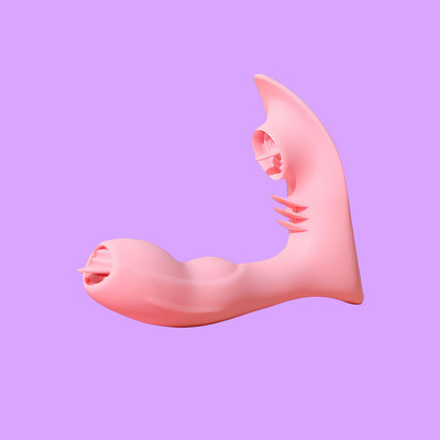 Foto 4 do produto Vibrador de Ponto G e Clitóris com Língua Estimuladora, 9 Modos de Vibração e Controle Via Aplicativo - Wearable Vibrator | 8,3 x 2,7 cm