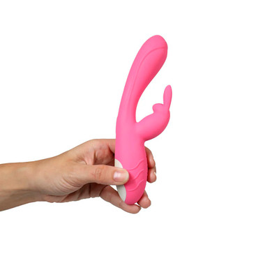 Vibrador de Ponto G e Clitóris com Motor Duplo, 10 Modos de Vibração e Carregamento Via Cabo USB - Evolved Bunny Kisses | 11,5 x 3,3 cm