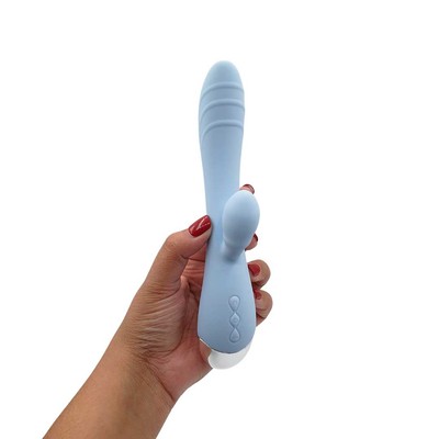 Vibrador de Ponto G e Clitóris em Silicone com Motor Duplo, 10 Modos de Vibração e Recarregável - Gina | 11,3 x 3 cm | Disponível em 2 Cores