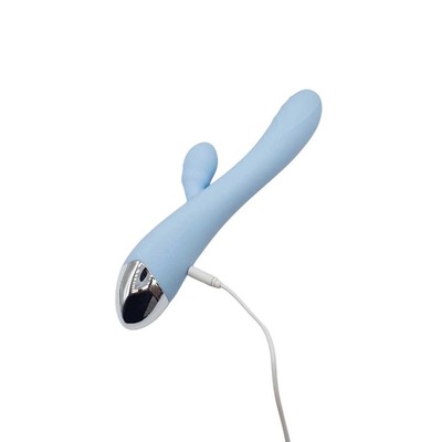 Foto 4 do produto Vibrador de Ponto G e Clitóris em Silicone com Motor Duplo, 10 Modos de Vibração e Recarregável - Gina | 11,3 x 3 cm | Disponível em 2 Cores
