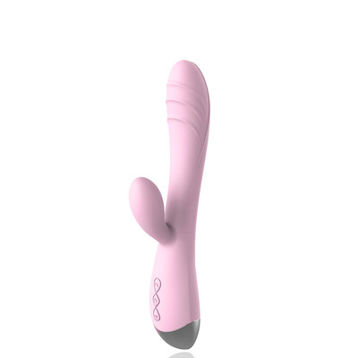Foto 2 do produto Vibrador de Ponto G e Clitóris em Silicone com Motor Duplo, 10 Modos de Vibração e Recarregável - Gina | 11,3 x 3 cm | Disponível em 2 Cores