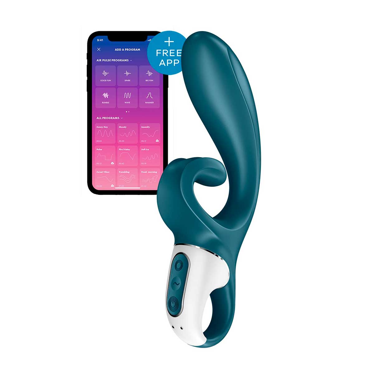 Vibrador de Ponto G e Clitóris com Motor Duplo, 12 Modos de Vibrações Potentes, App Control e à Prova D'água - Satisfyer Hug Me | Disponível em 2 Cores - 2