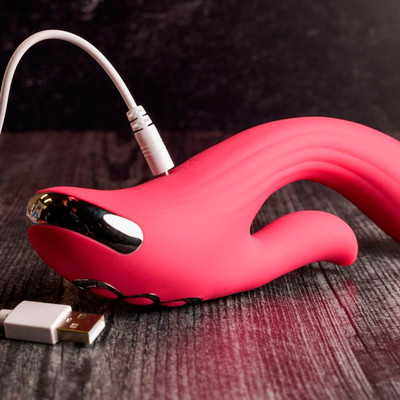 Foto 5 do produto Vibrador de Ponto G e Clitóris com Motor Duplo, Recarregável e 10 Modos de Vibração - Evolved Red Dream | 12 x 3,5 cm