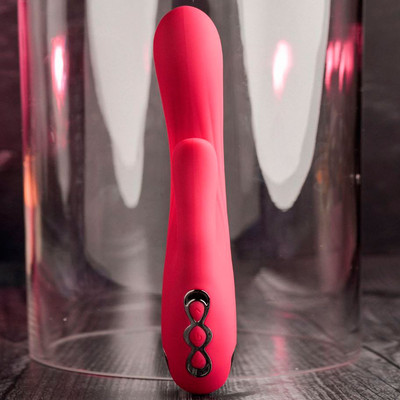 Foto 3 do produto Vibrador de Ponto G e Clitóris com Motor Duplo, Recarregável e 10 Modos de Vibração - Evolved Red Dream | 12 x 3,5 cm