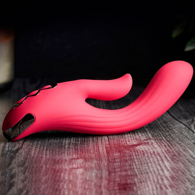 Foto 4 do produto Vibrador de Ponto G e Clitóris com Motor Duplo, Recarregável e 10 Modos de Vibração - Evolved Red Dream | 12 x 3,5 cm