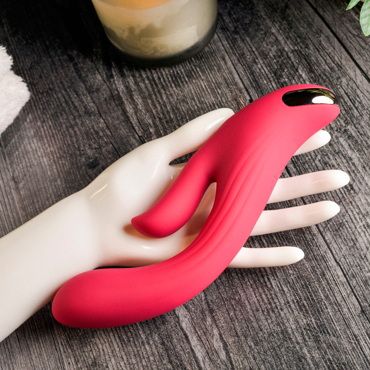 Vibrador de Ponto G e Clitóris com Motor Duplo, Recarregável e 10 Modos de Vibração - Evolved Red Dream | 12 x 3,5 cm - 6