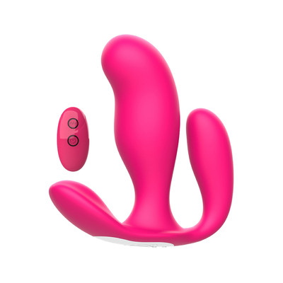 Vibrador de Ponto G e Clitóris com Plug Anal, 7 Modos de Vibração, Controle Remoto Sem Fio e Recarregável - I-moon Tri-We | 9,4 x 3,4 cm | Disponível em 2 Cores